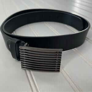Sisley 100% Leather Black Belt Size XL